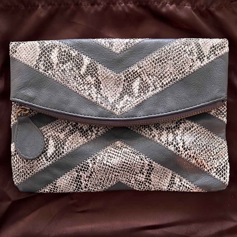 Helena de Natalio Grey Cream Clutch